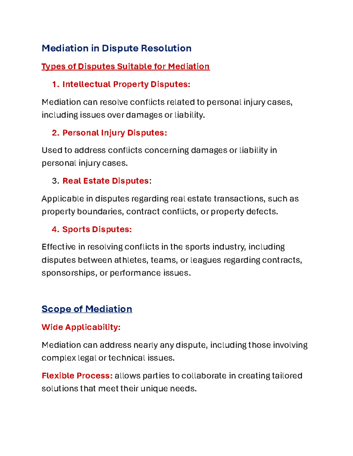 I am sharing 'ADR3' with you - Mediation in Dispute Resolution Types of ...