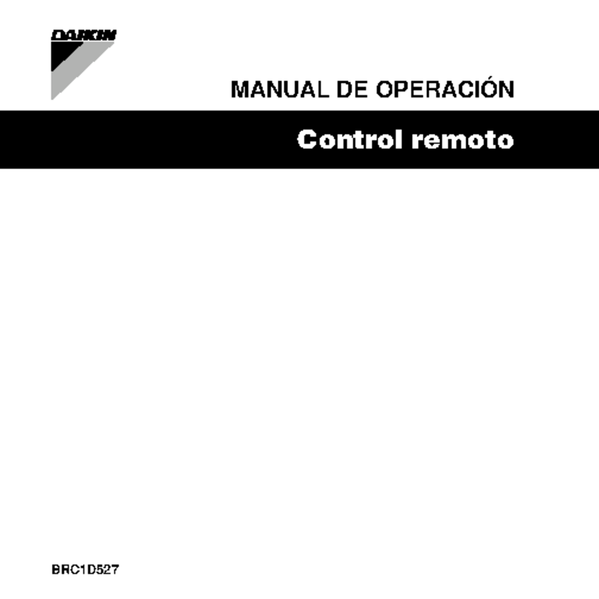 BRC1D52 - Control remoto BRC1D MANUAL DE OPERACIÓN - Manual de ...