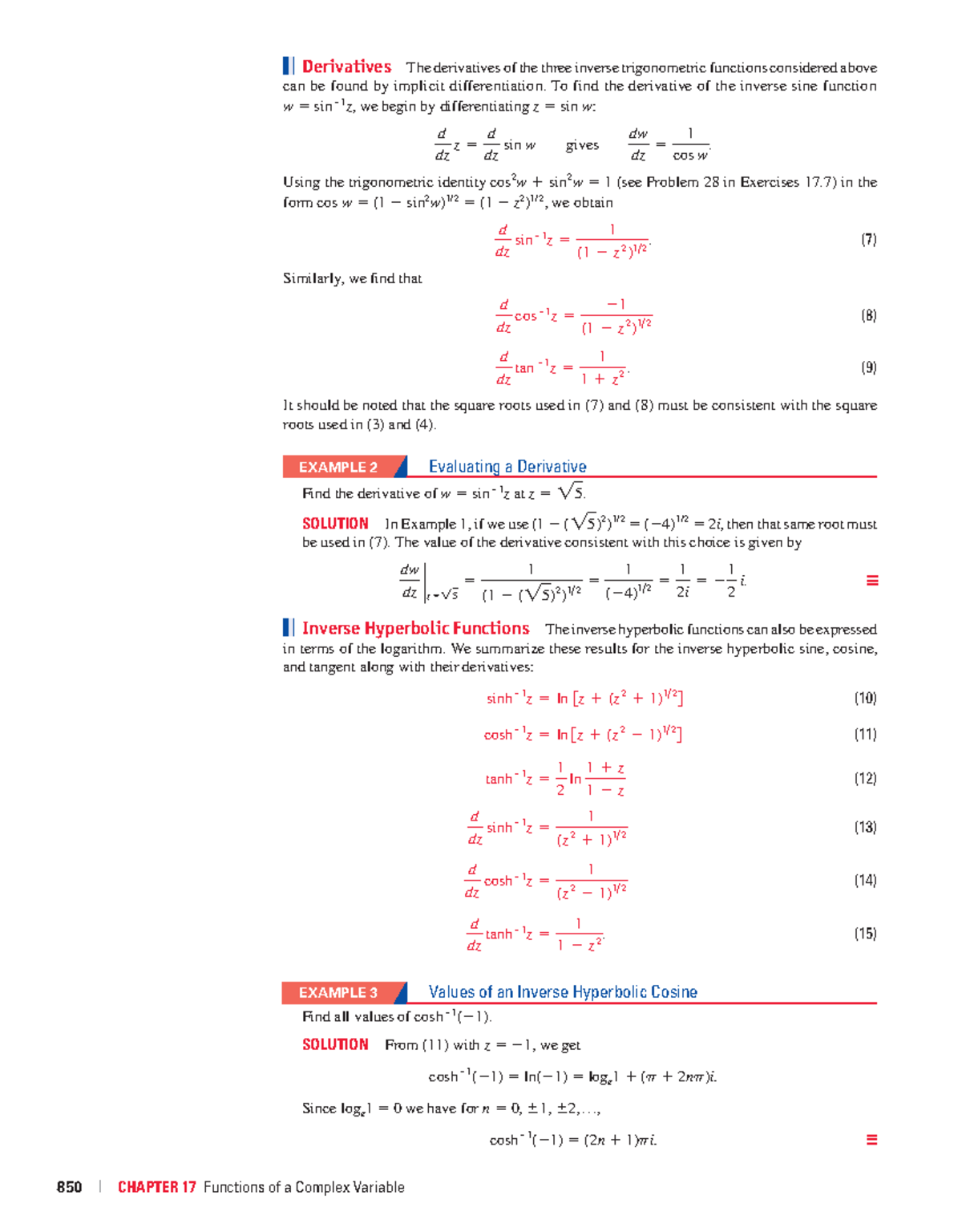 Advanced Engineering Mathematics - 850 | CHAPTER 17 Functions of a ...