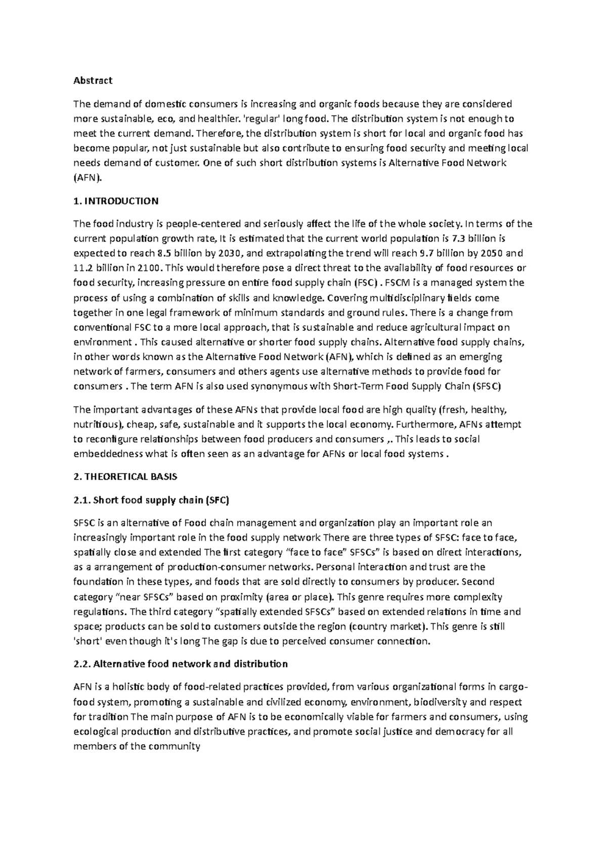 Summarization - The demand of domestic - Abstract The demand of ...