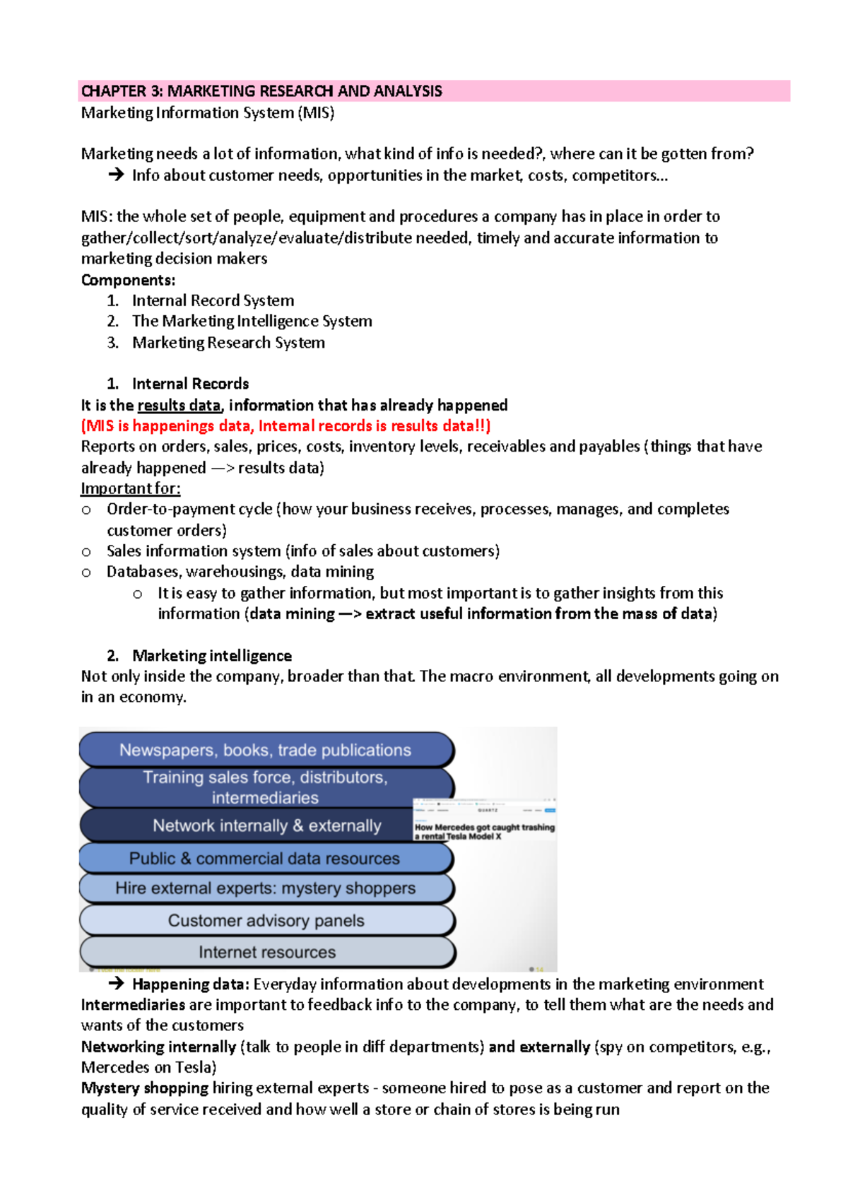Chapter 3 lecture marketing - CHAPTER 3: MARKETING RESEARCH AND ...
