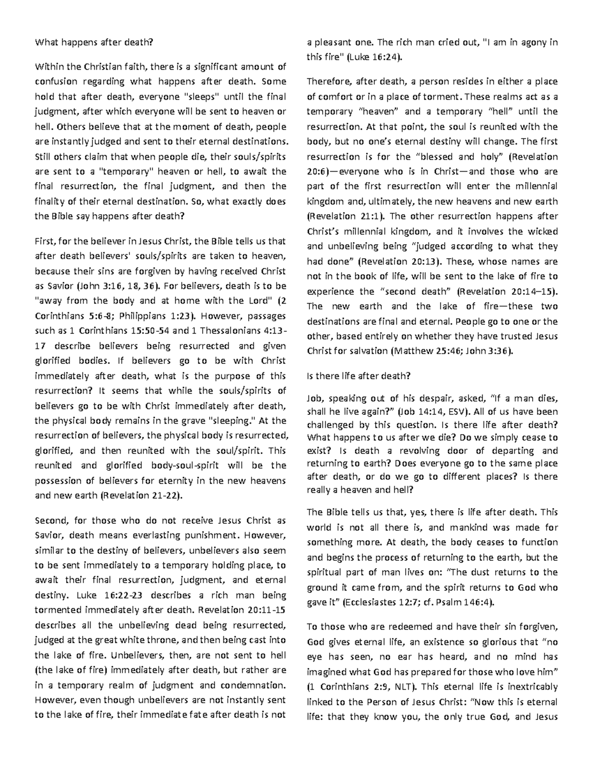 Lesson11deathh asdasdas asdasd a sadas What happens after death