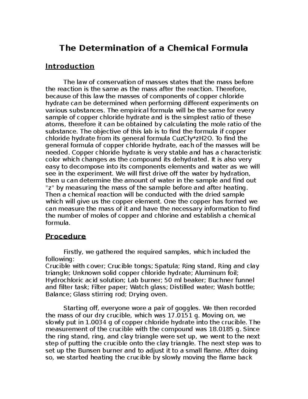 the-determination-of-a-chemical-formula-the-determination-of-a