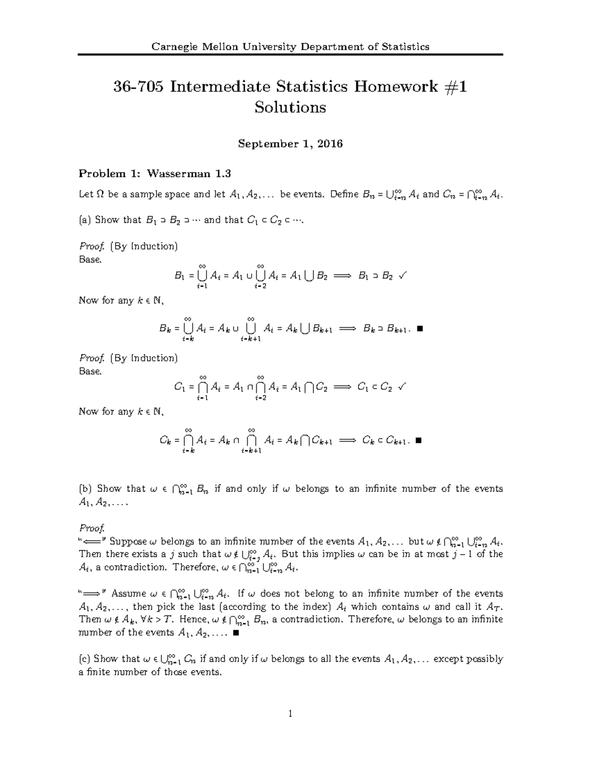 Hw1sol September 1 2016 Answers Studocu