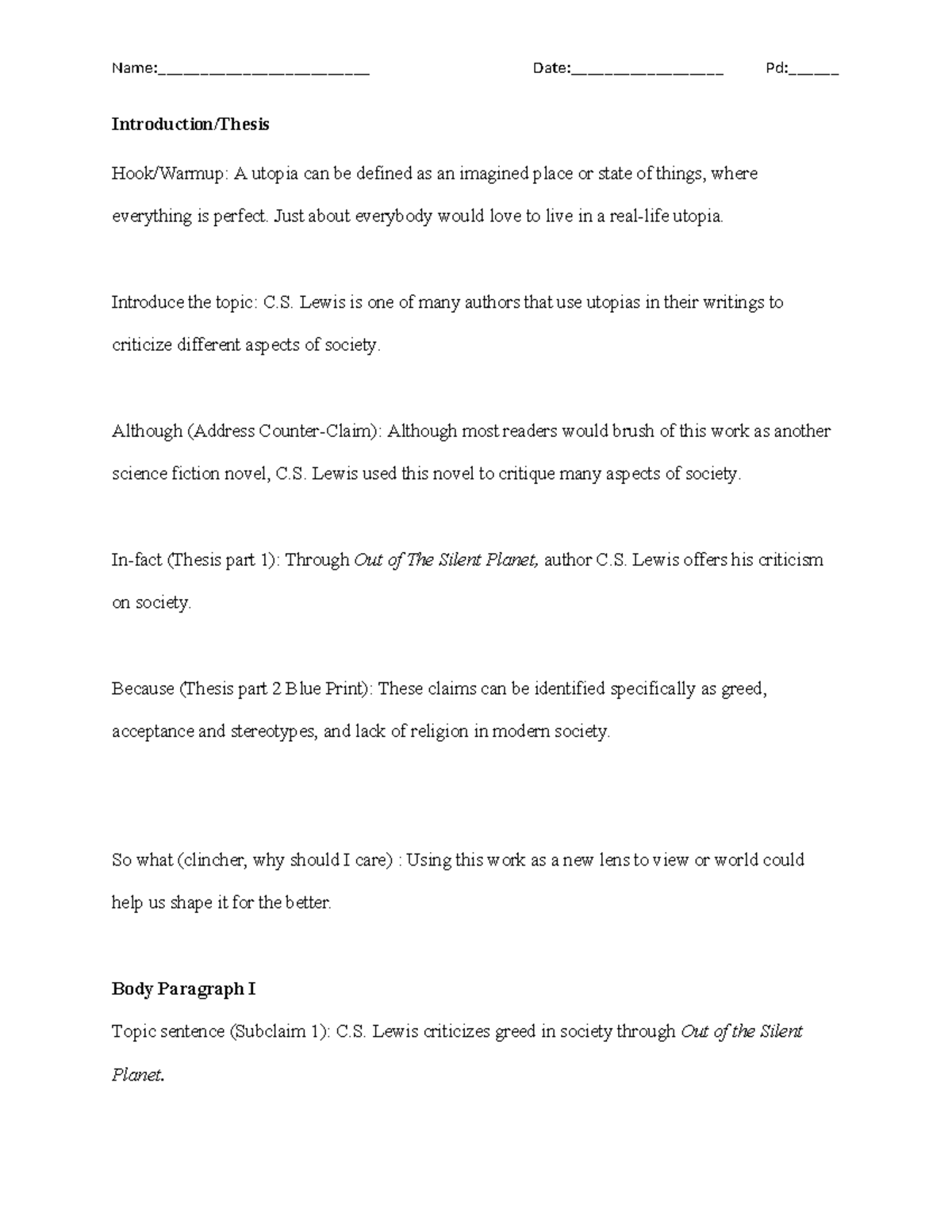 General+Essay+Outline+20212022+(New+Format) Introduction/Thesis Hook