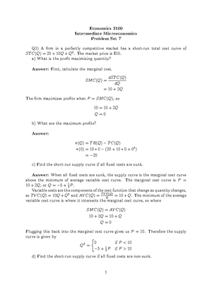 Problem Set 2 Solutions - LMU Economics Problem Set 2 Solutions 1 ...