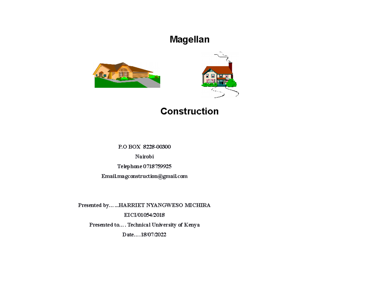 Home Building Contractor BPlan 1 Magellan Construction P BOX 8228