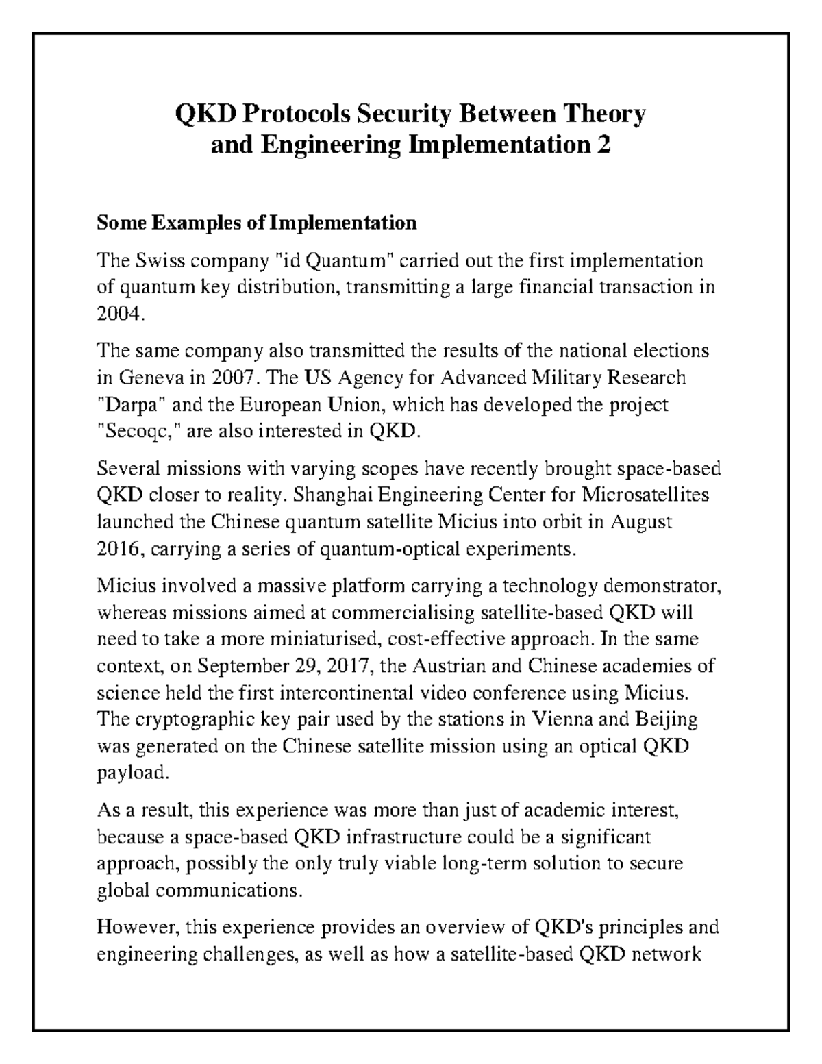 QKD Protocols Security Between Theory 2 - The same company also ...