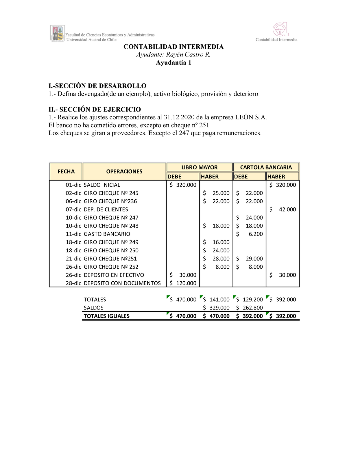 Admi083 Contabilidad Intermedia Ayudantía 1 Primer Semestre 2021cx Contabilidad Intermedia 9544