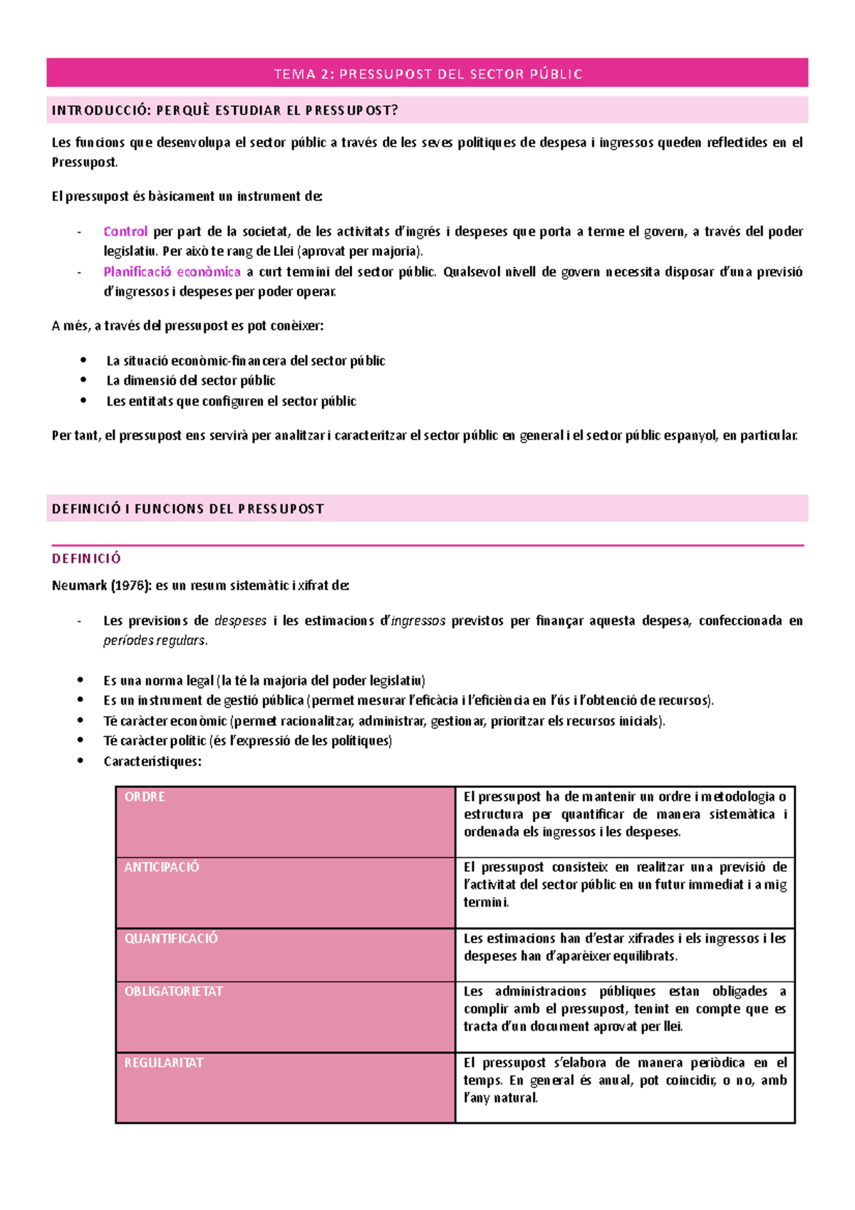 Tema 2 - Teoria Tema 2 - TEMA 2: PRESSUPOST DEL SECTOR PÚBLIC ...