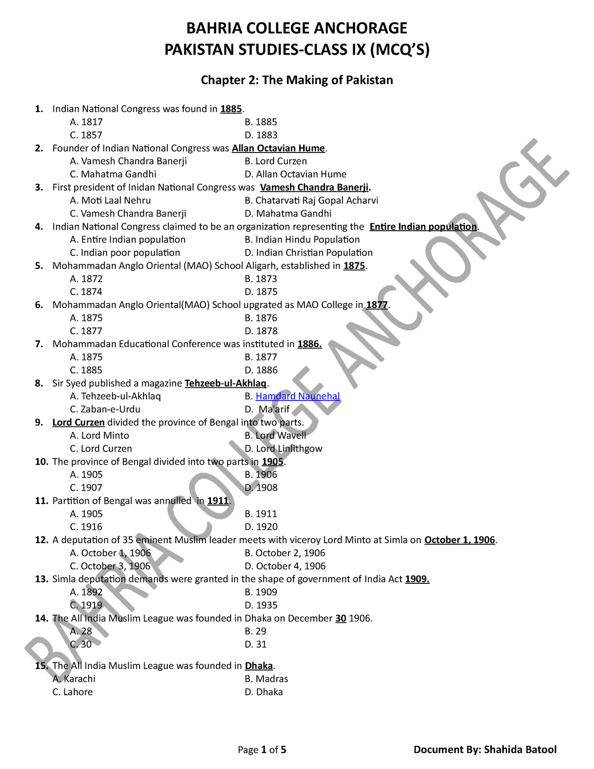 explain the case study of pakistan class 9