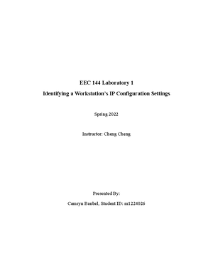 EEC144 labreport 3 CB - Dr. Cheng - EEC 144 Laboratory 6,7,8, and 10 ...