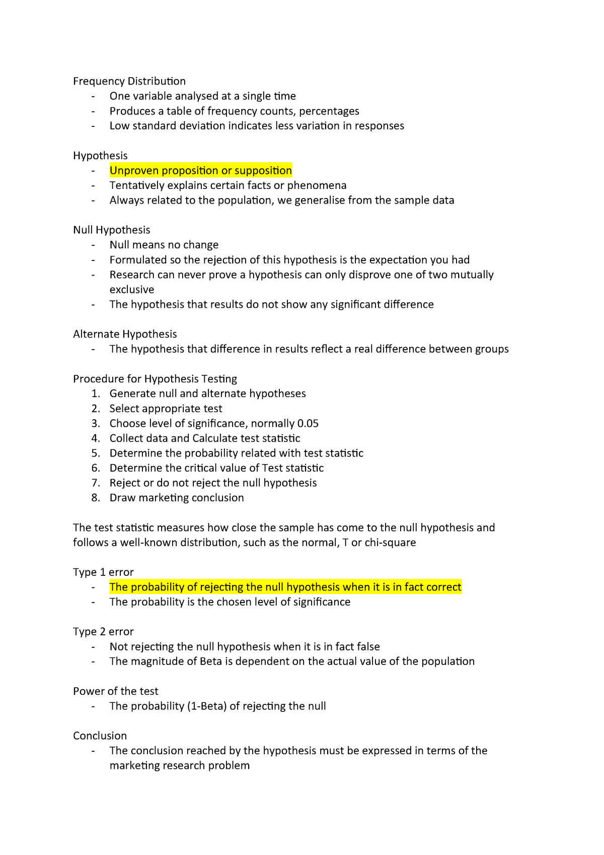 Final Exam Notes Summary Marketing Research Mktg2305 Studocu