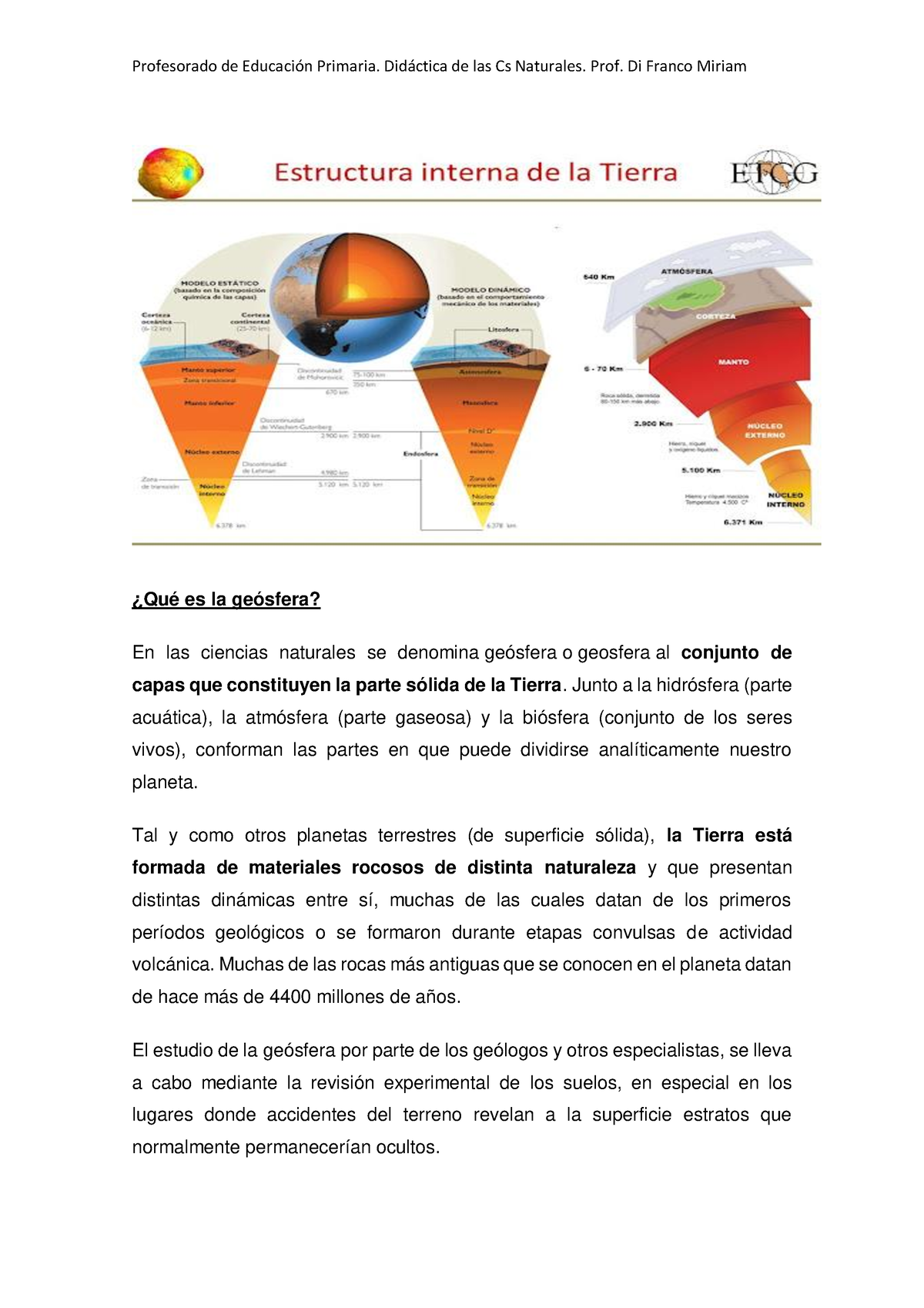 La Geosfera - ¿Qué es la geósfera? En las ciencias naturales se ...