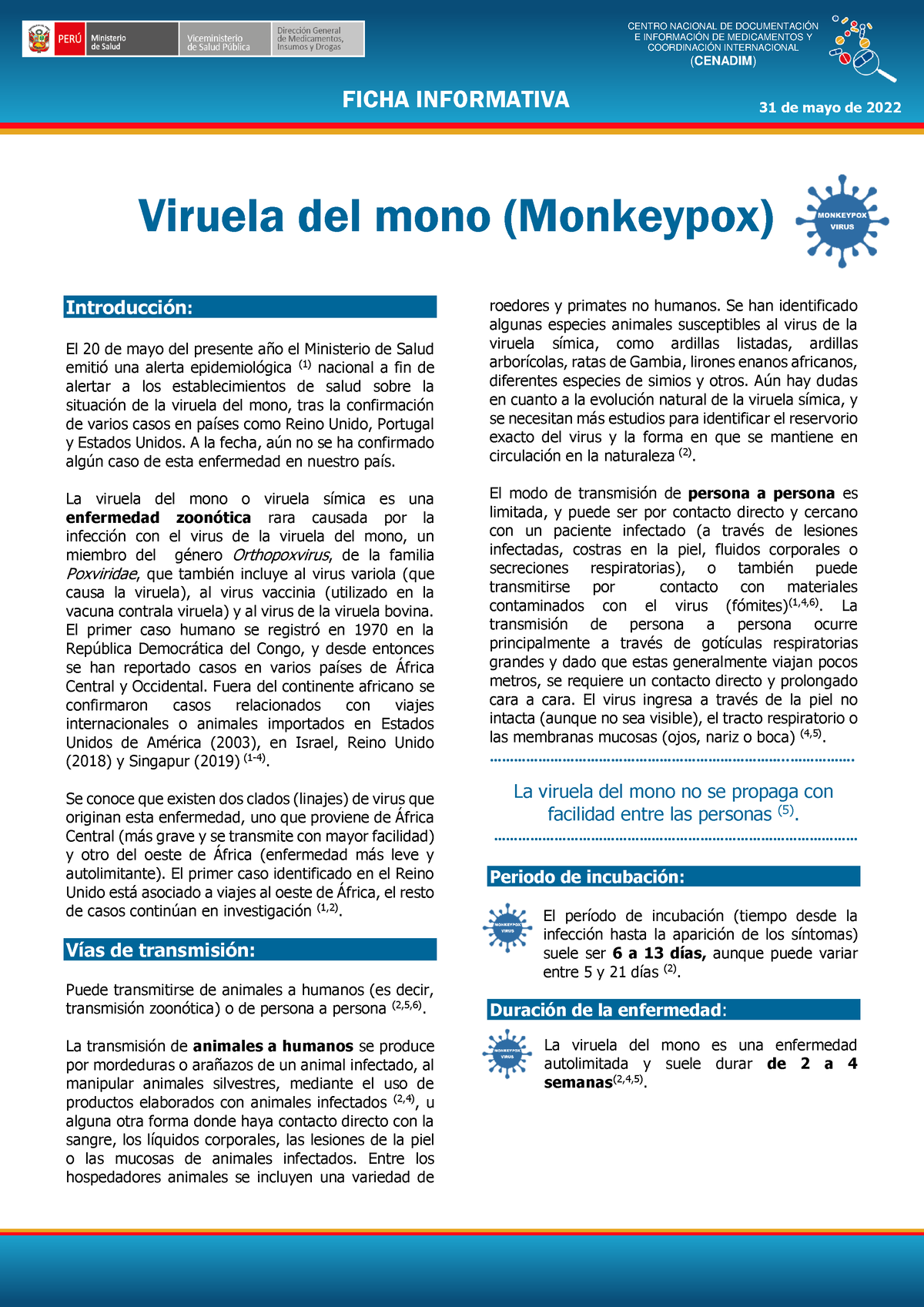 Ficha Viruela Del Mono - Viruela Del Mono (Monkeypox) IntroducciÛn: El ...