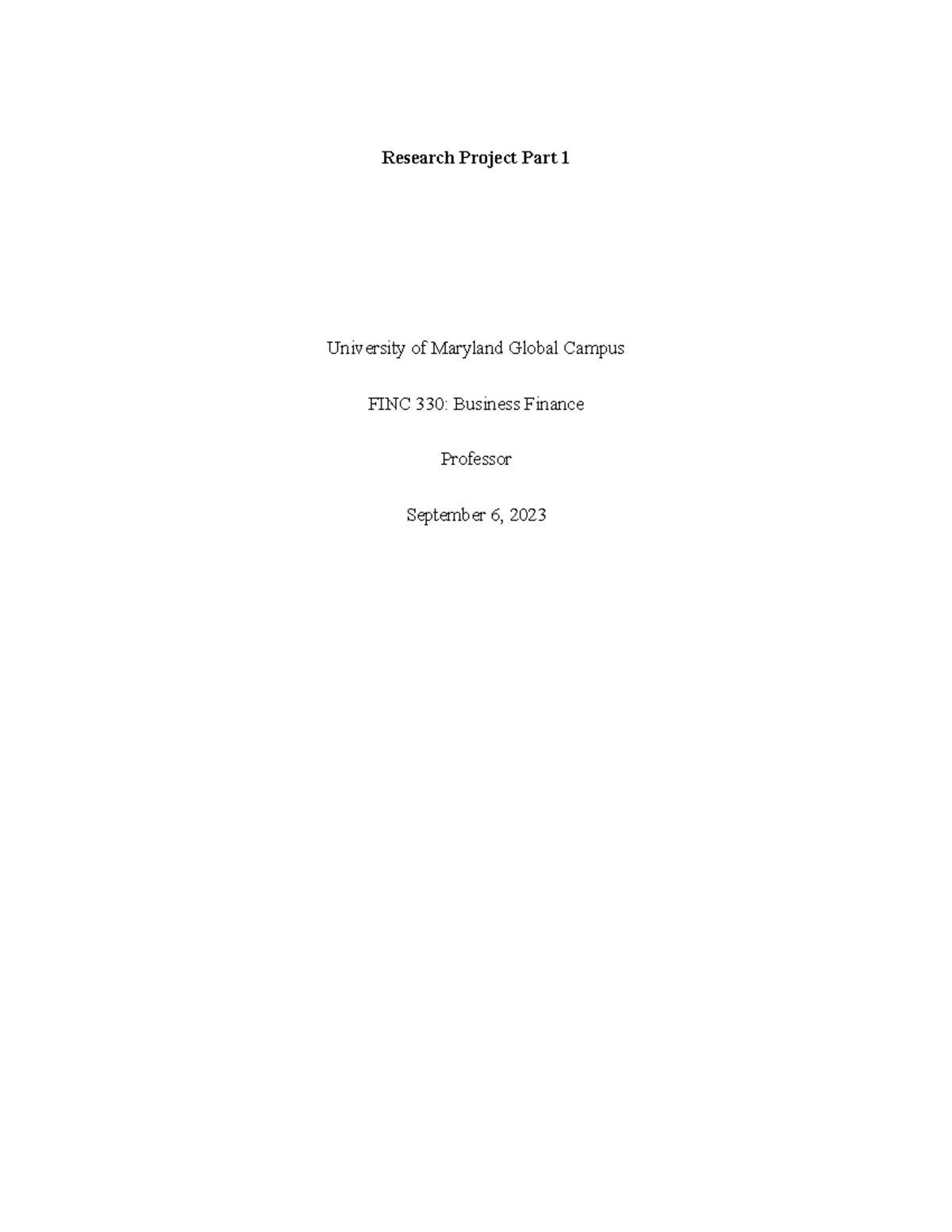 Research Project Part 1 - based in Boise, Idaho. His company's ...