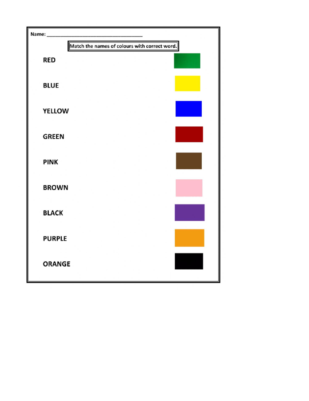 Colors And Number Printable Activities - Science Psychology - Studocu