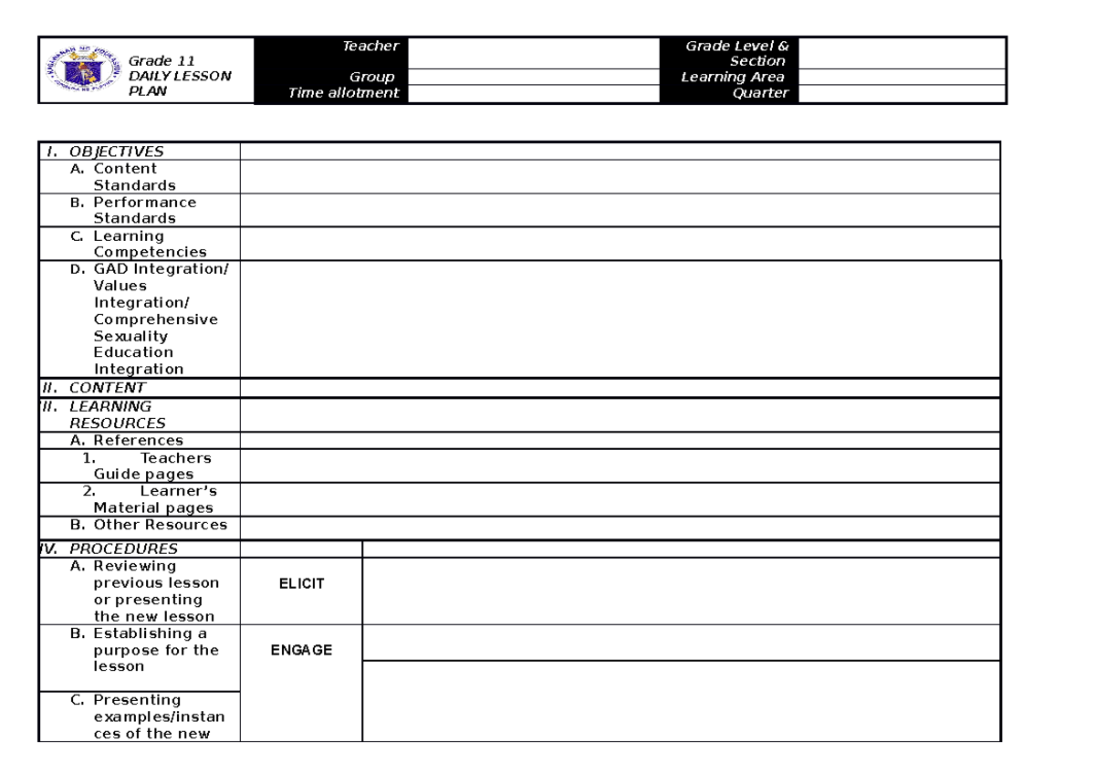 Local media 5016679735203486560 - Grade 11 DAILY LESSON PLAN Teacher ...