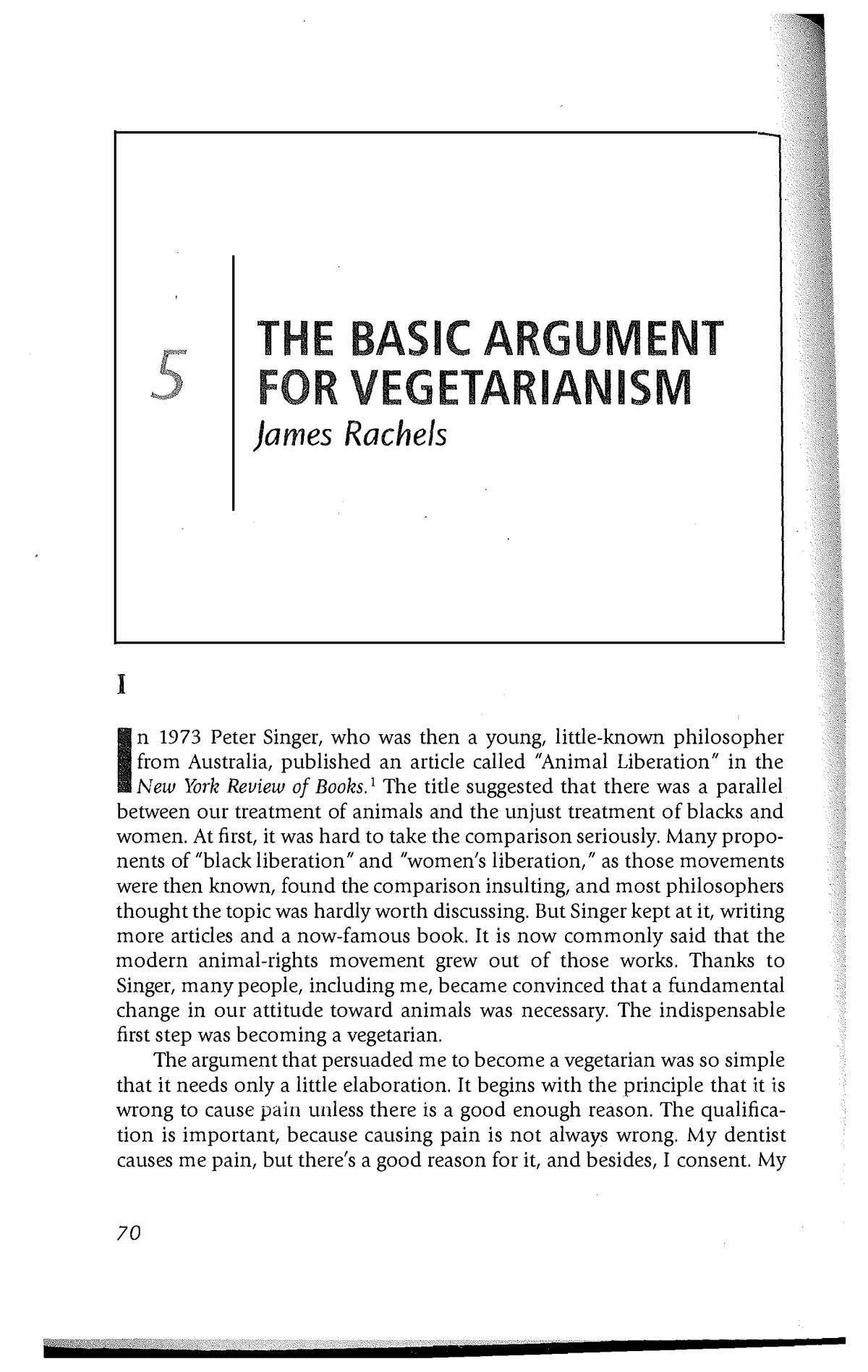 thesis for vegetarianism