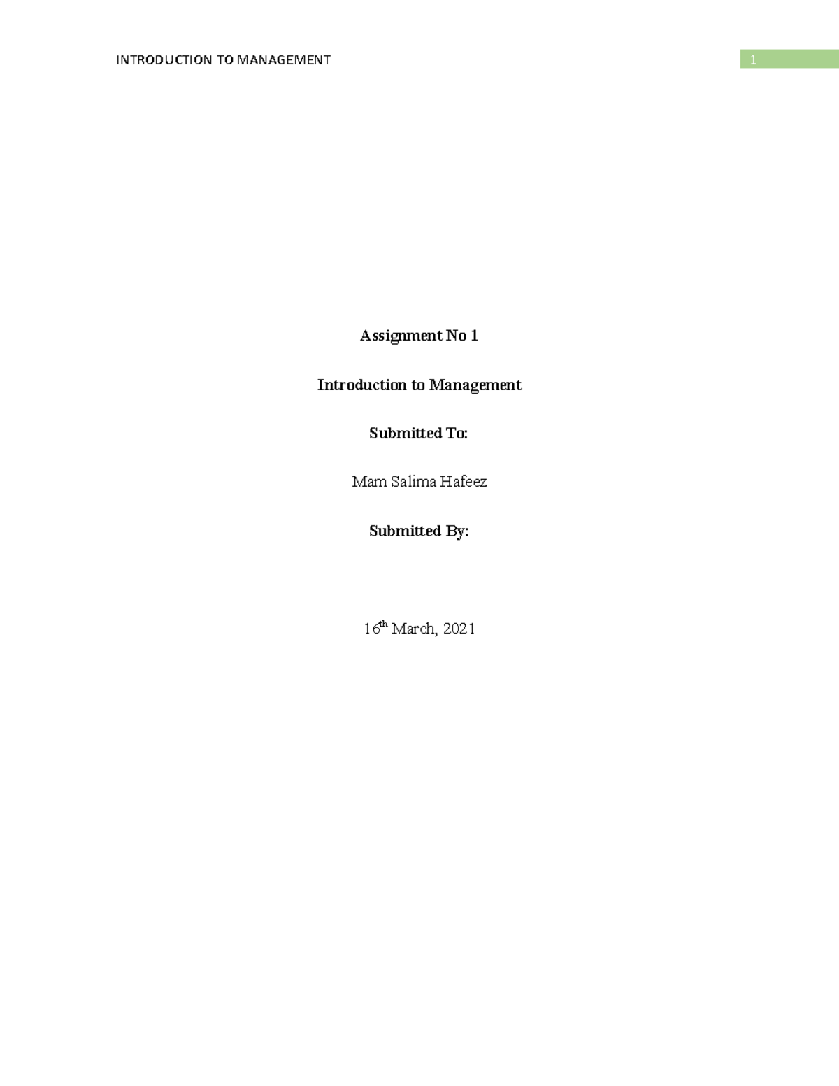 Assignment No 1 - Big Data's concept appears linked to the technique ...