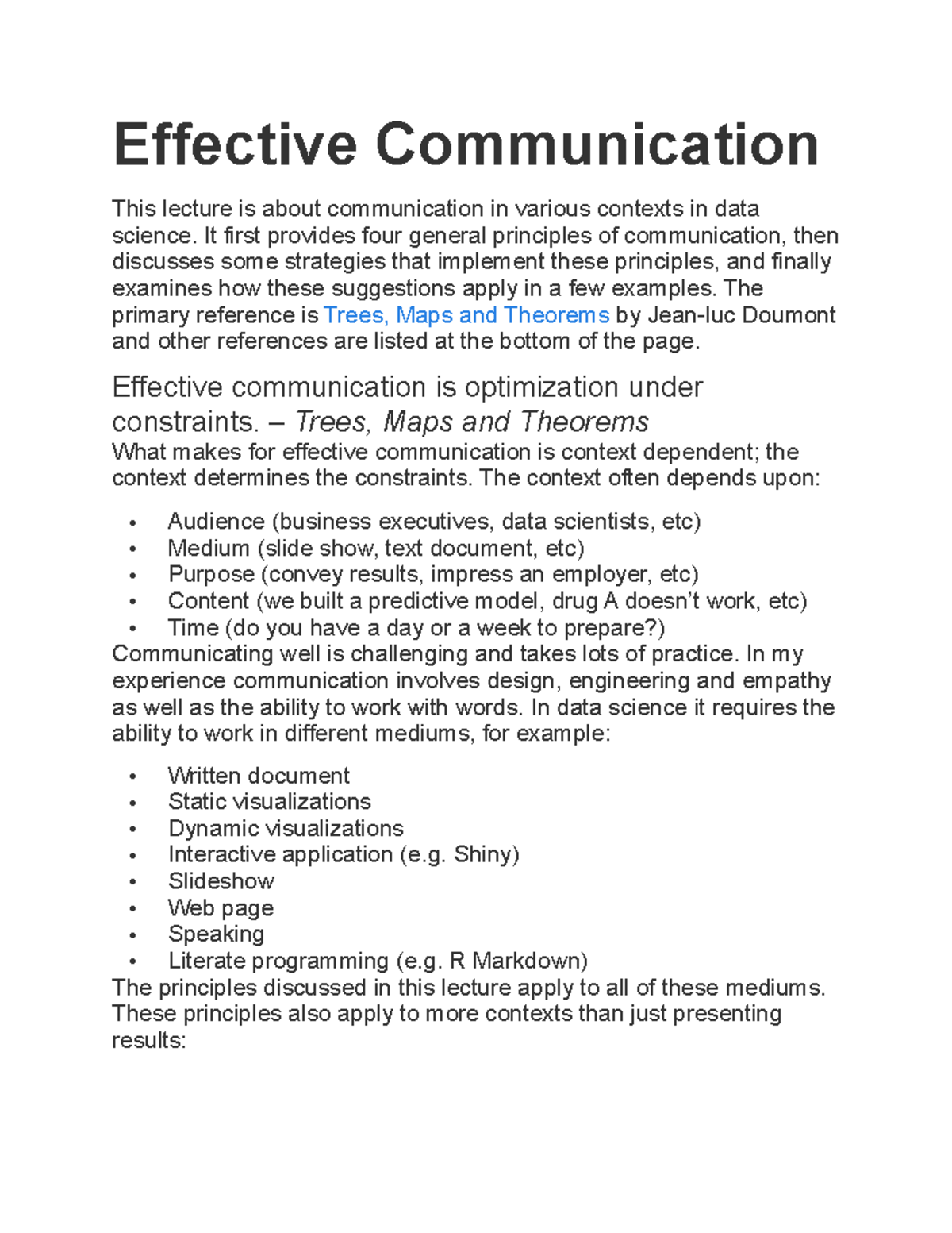 Comm 1 notes - Effective Communication This lecture is about ...