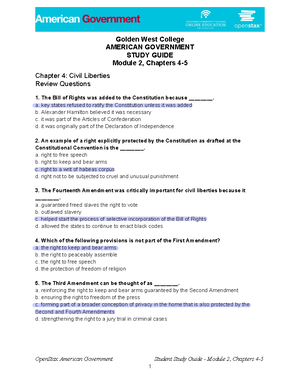 American Government Ch. 1-3 Study Guide - OpenStax American Government ...