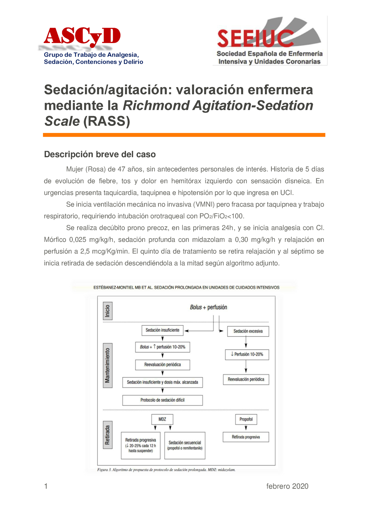 2 - Sedación Y La Aplicación Correcta - Grupo De Trabajo De Analgesia ...