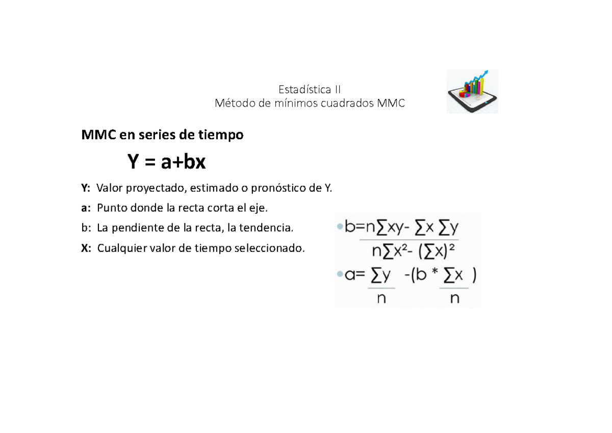 Clase EII 27 Abril 2024 Sec A - Método de mínimos cuadrados MMC MMC en ...