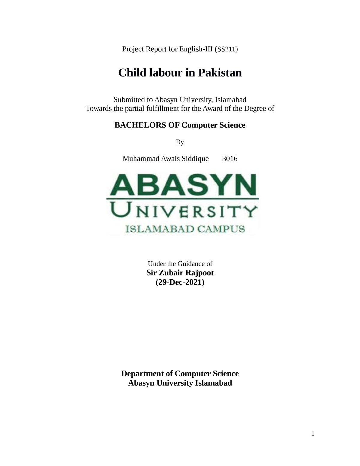 literature review of child labour in pakistan