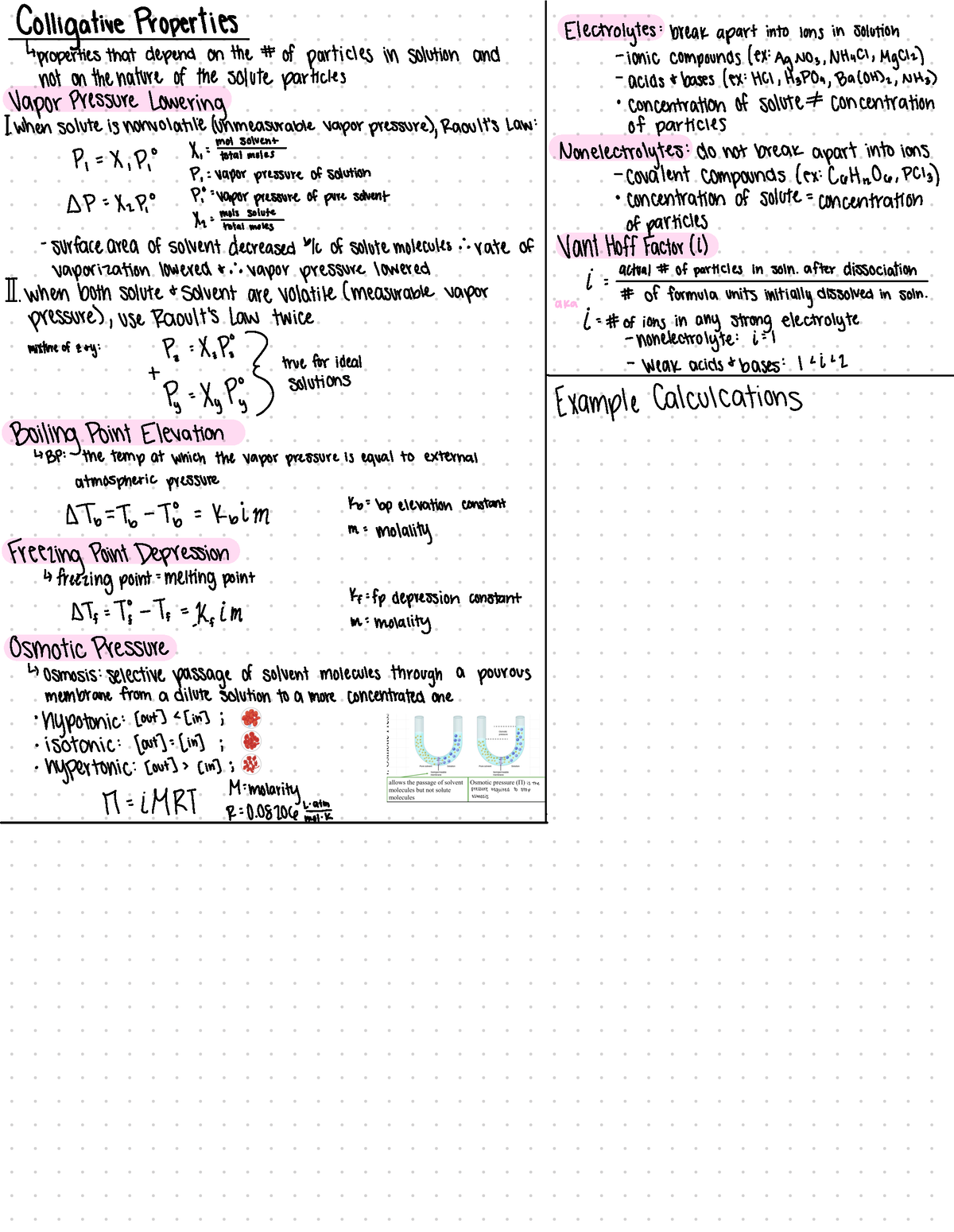 Exam 2 Study Guide 2 - Colligative Properties Chemical Kinetics Free ...