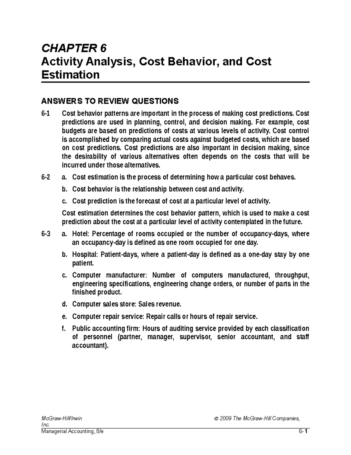 258789370 Activity Analysis Cost Behavior and Cost Estimation Solution ...
