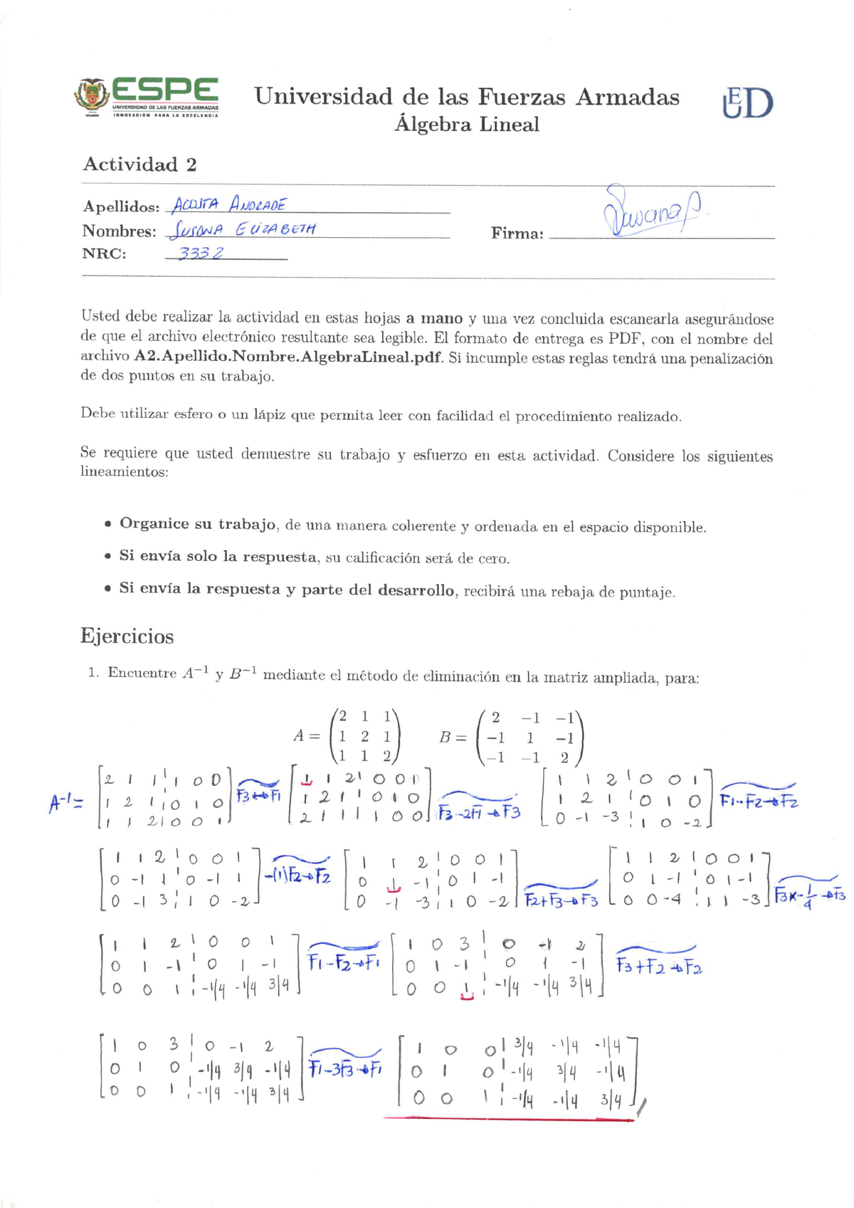 A2.Acosta - Algebra - ÁlgebraLineal Actividad 2 - Página 4 De 7 - Studocu