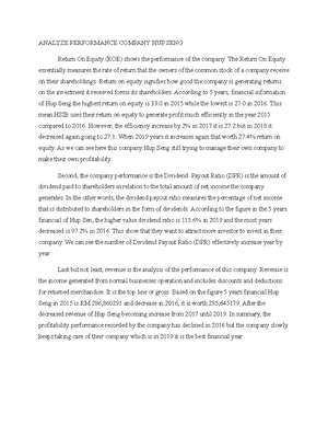 Analyze Performance Company Hup Seng Return On Equity Roe