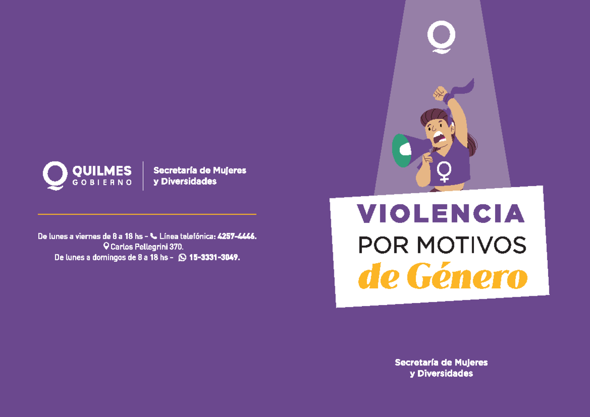 Violencia por motivos de género - QUILMES Secretaría de Mujeres ...