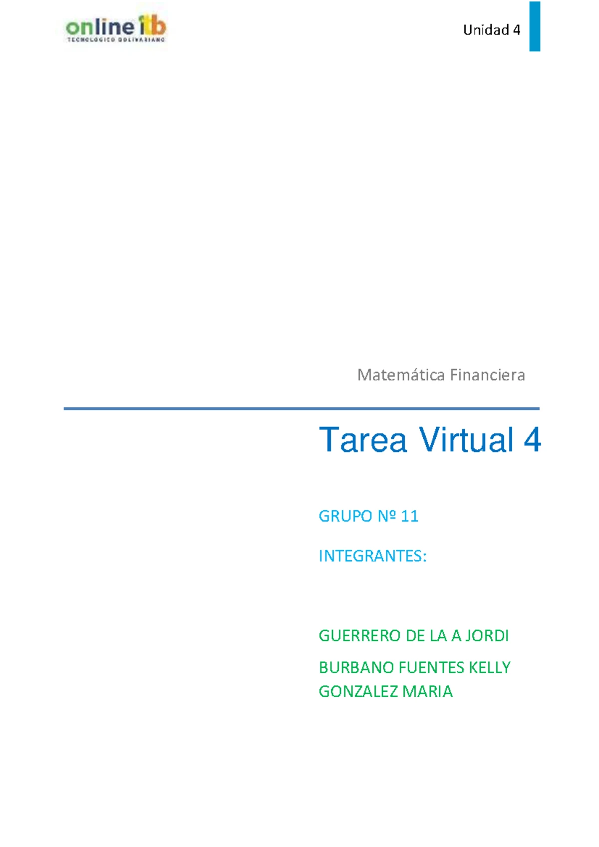 Orientaciones Para La Tarea Virtual 1 - Unidad 1 Tarea Virtual 1 ...