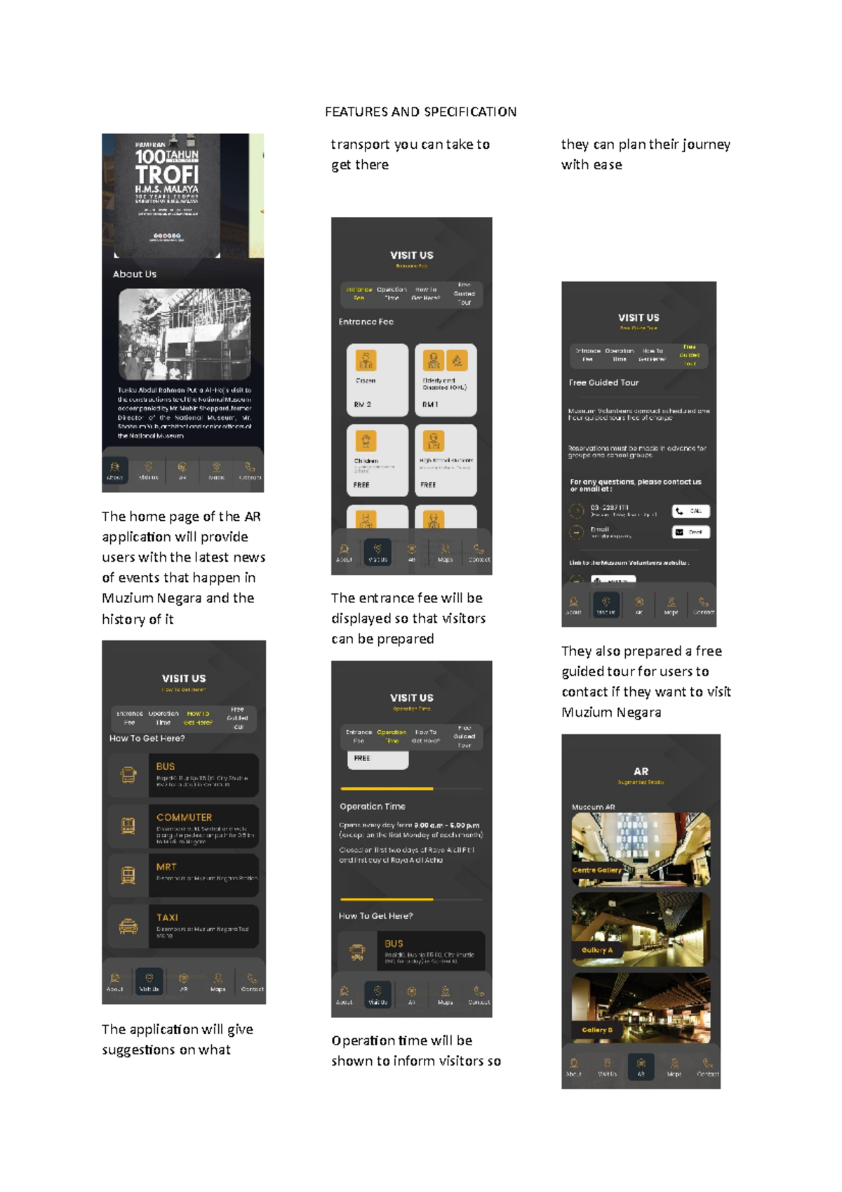 Features AND Specification - FEATURES AND SPECIFICATION The home page ...