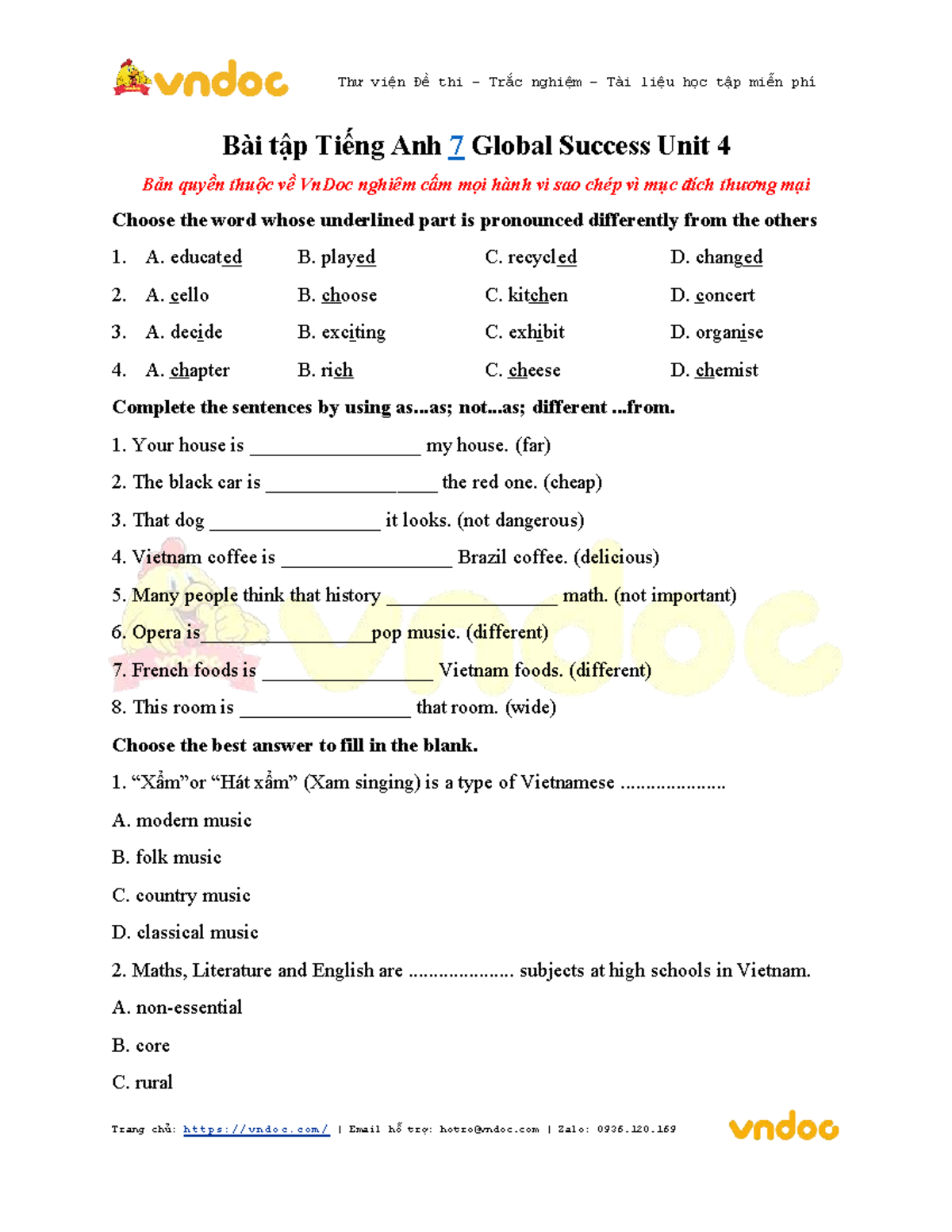 Bai tap tieng anh 7 global success unit 4 - Bài tập Tiếng Anh 7 Global ...