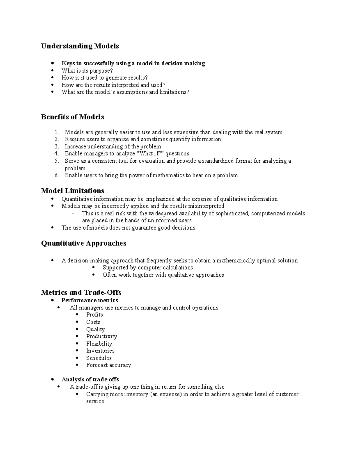 Operations Management 2 - Understanding Models Keys to successfully ...