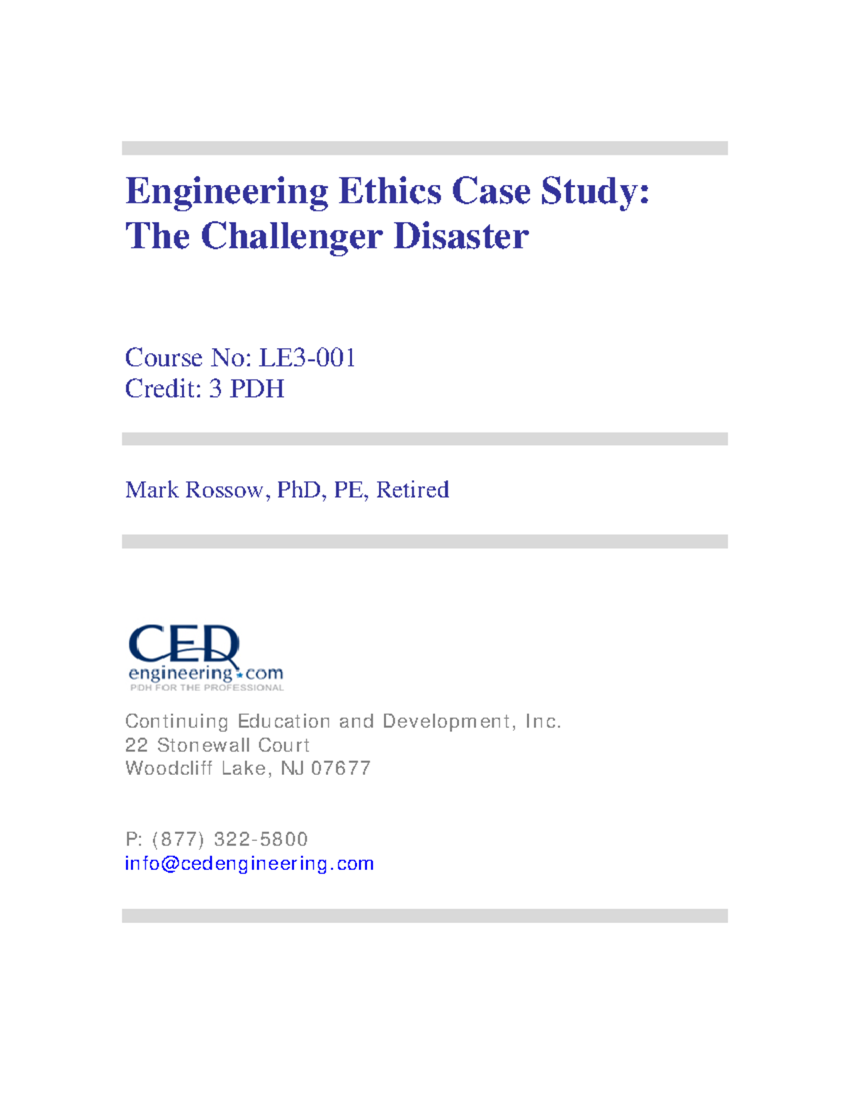 the challenger case study engineering ethics