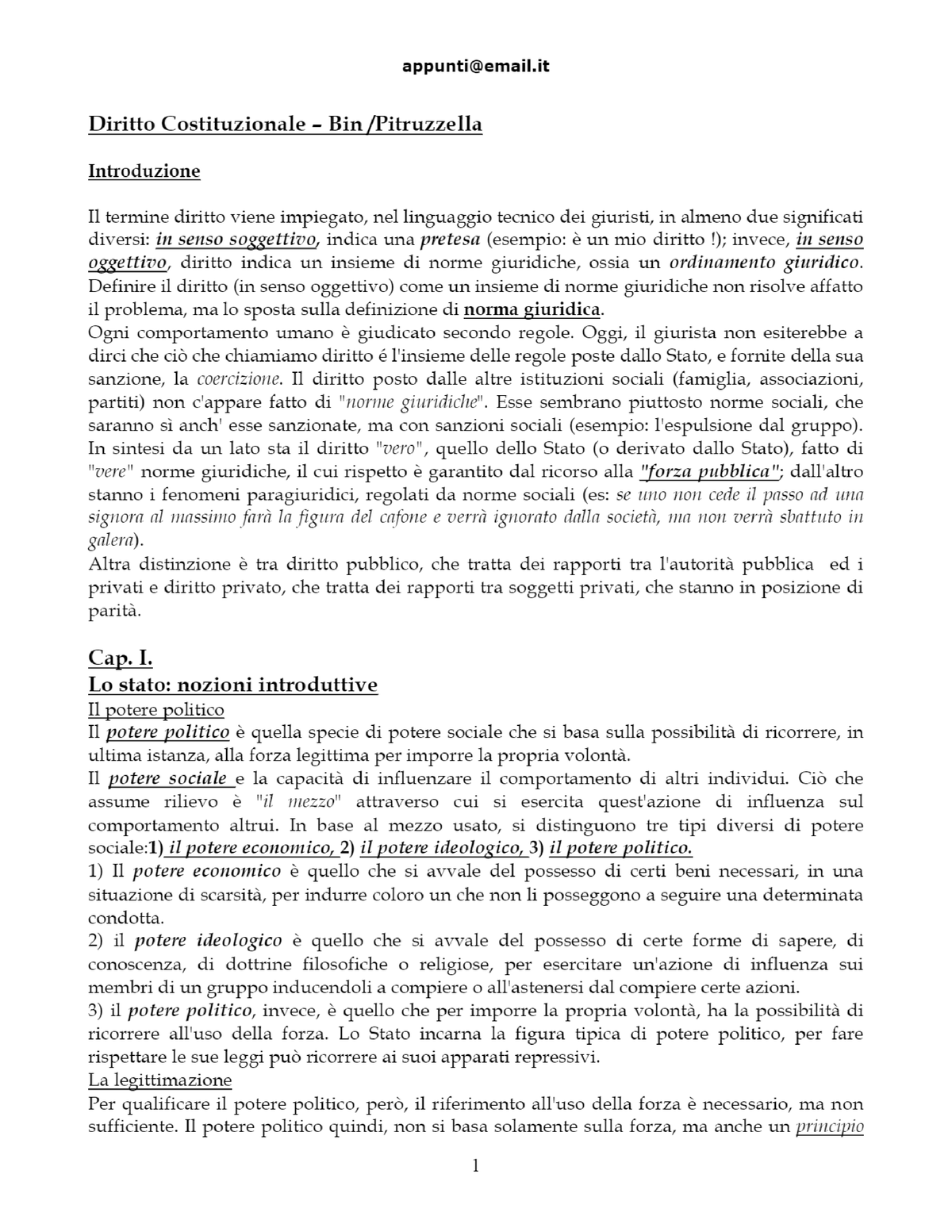 Riassunto Costituzionale Bin Pitruzzella - Diritto Costituzionale Bin ...