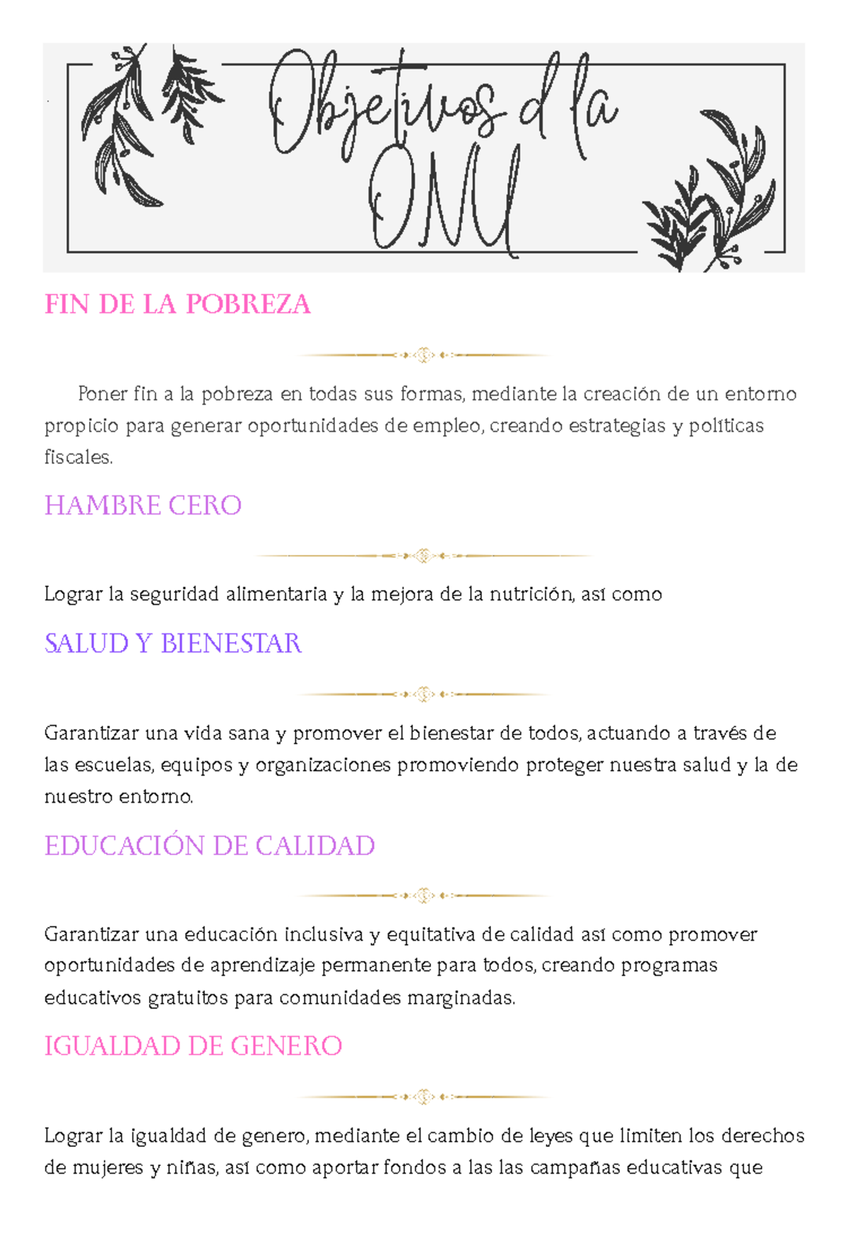 Objetivos ONU - ONU - FIN DE LA POBREZA Poner fin a la pobreza en todas ...