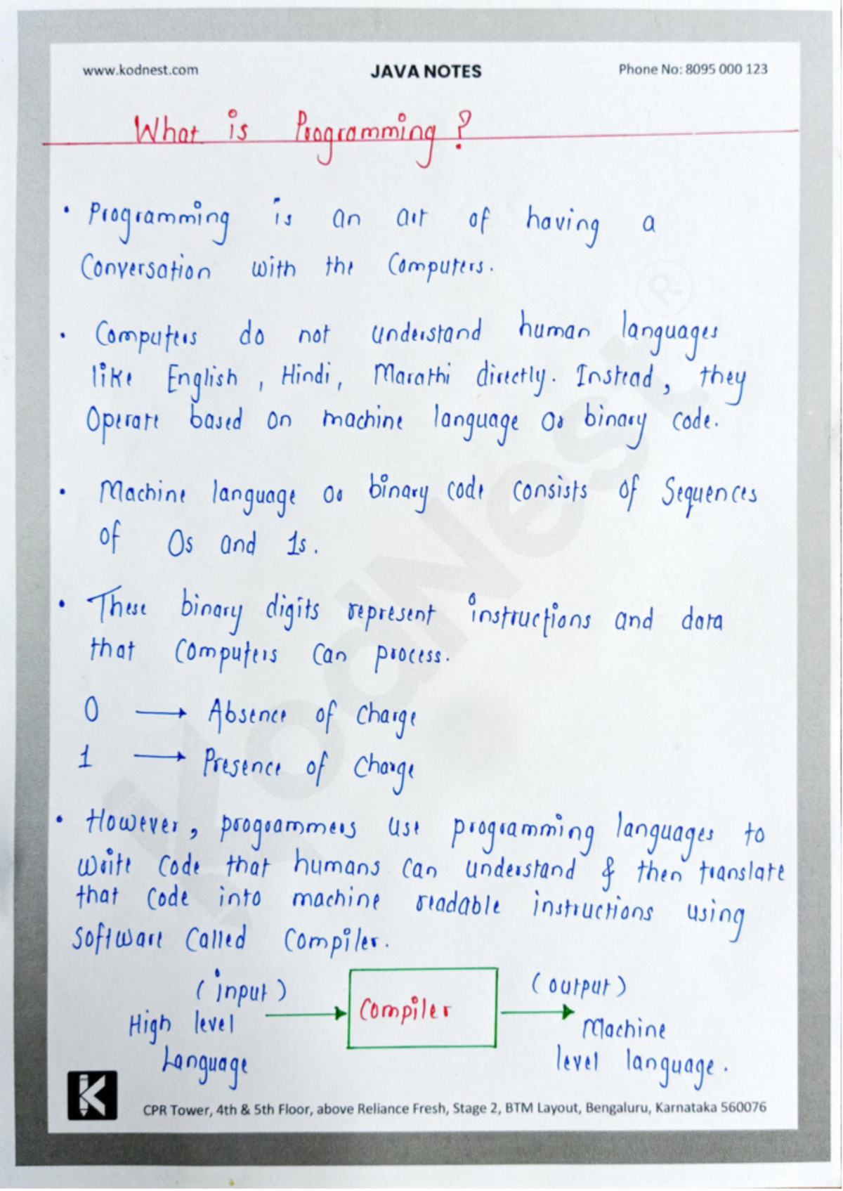 2666129-Java - Introduction to Programming - Notes - JAVA NOTES Phone ...