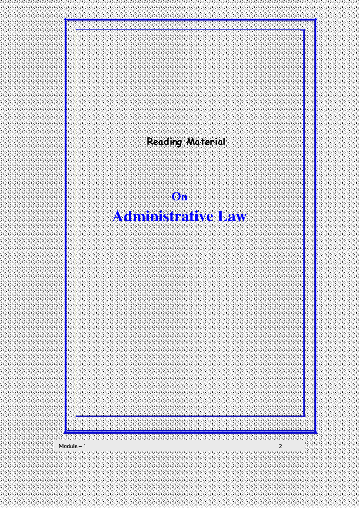 Adm Unit I and II (3 files merged) - Reading Material On Administrative ...