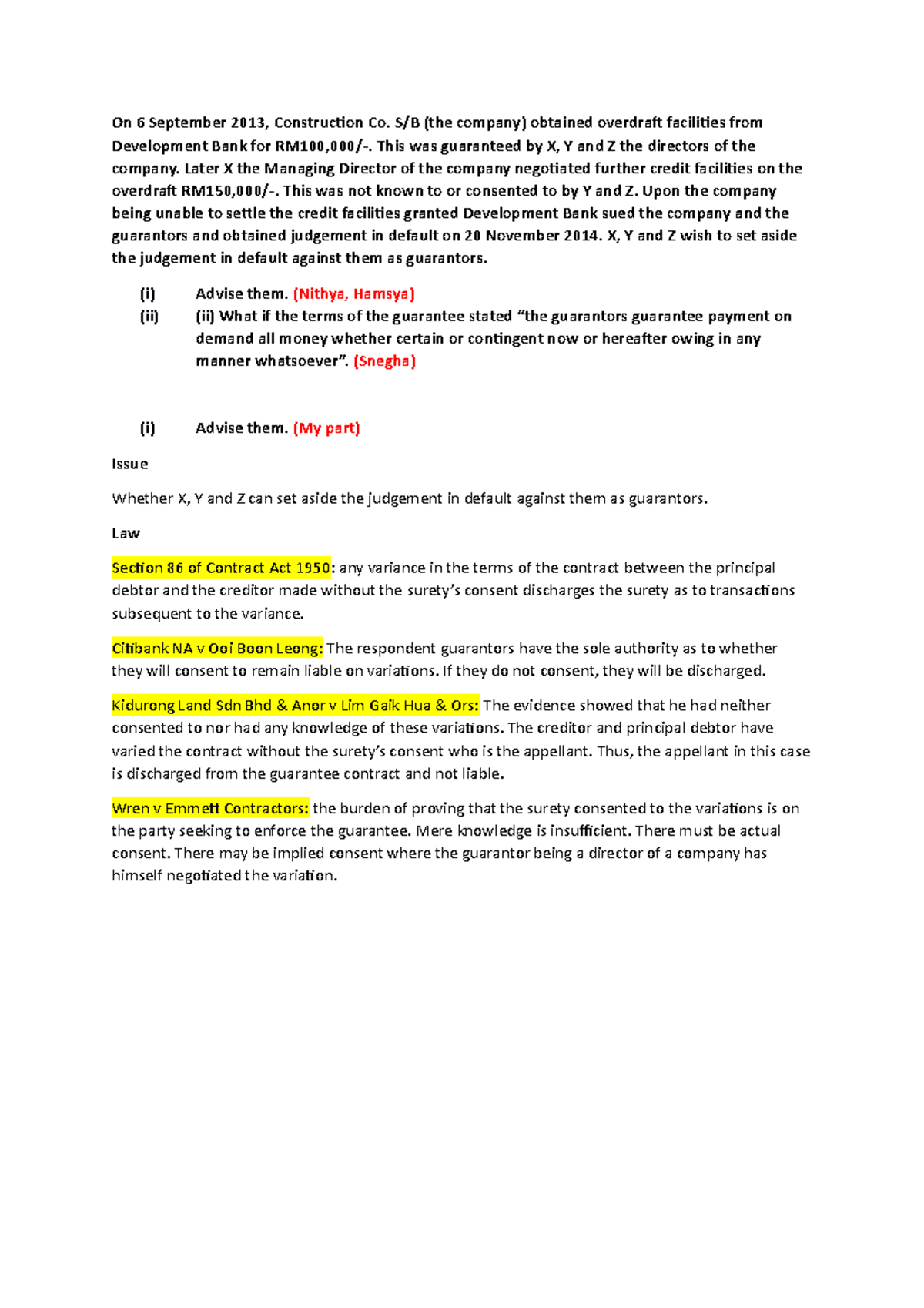 Banking Presentation (tutorial 11) - On 6 September 2013, Construction ...