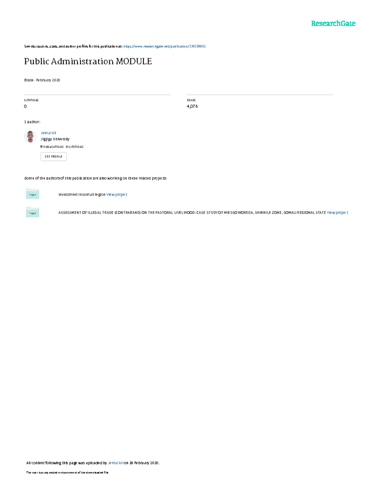 Public Administration Module - See discussions, stats, and author ...