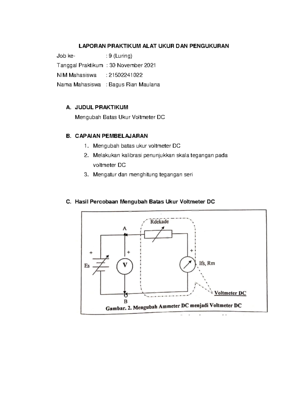21502241022 BAG Lap AUP 9(Luring) - LAPORAN PRAKTIKUM ALAT UKUR DAN ...