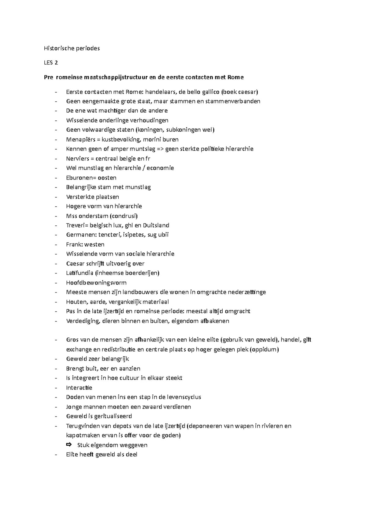 Archeologie van de historische periodes - Historische periodes LES 2 ...