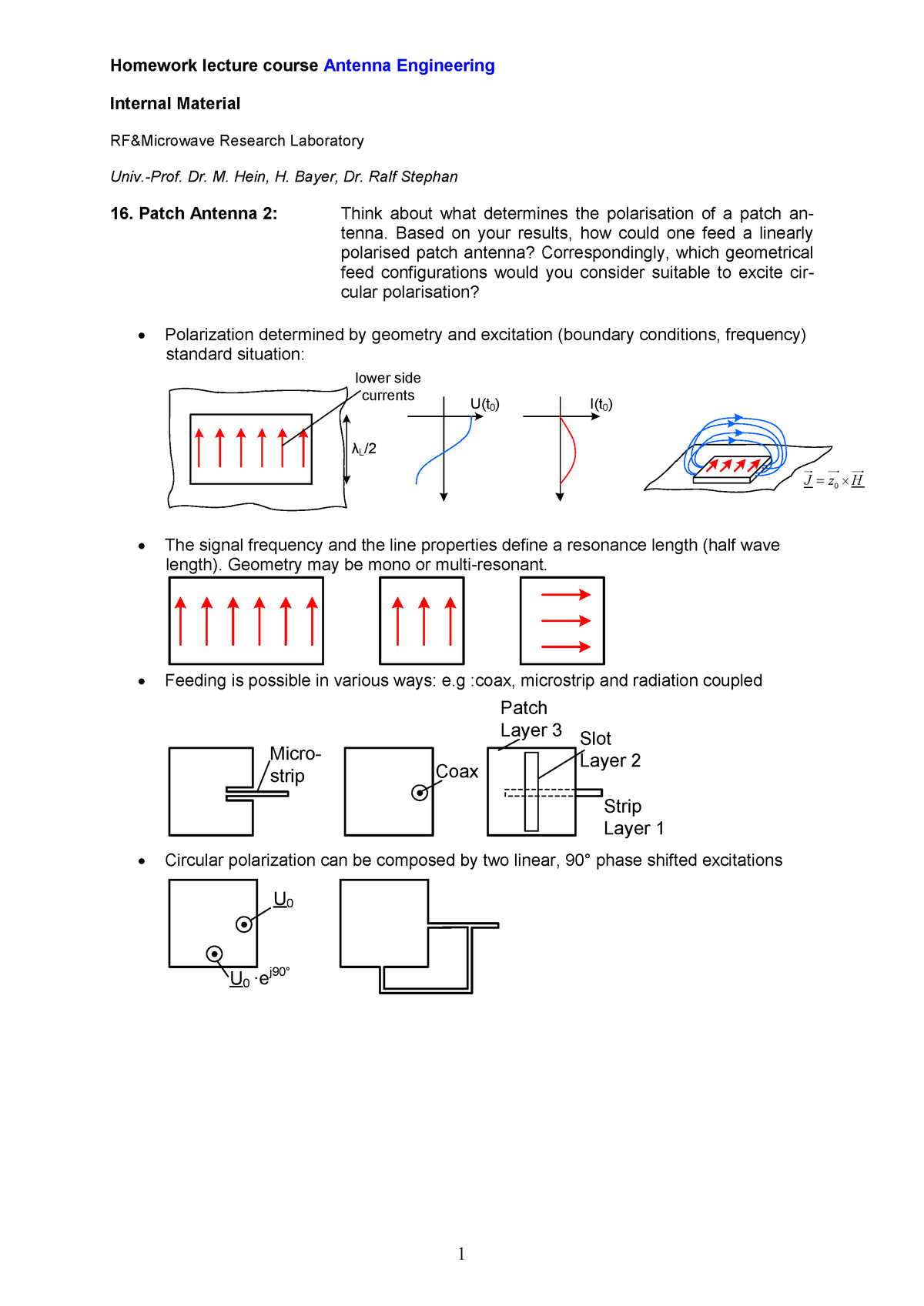 16 18Homework Lecture Course Antenna Engineering - Homework Lecture ...