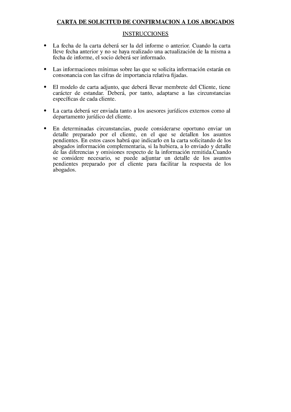 modelo carta de asesores  CARTA DE SOLICITUD DE CONFIRMACION A LOS