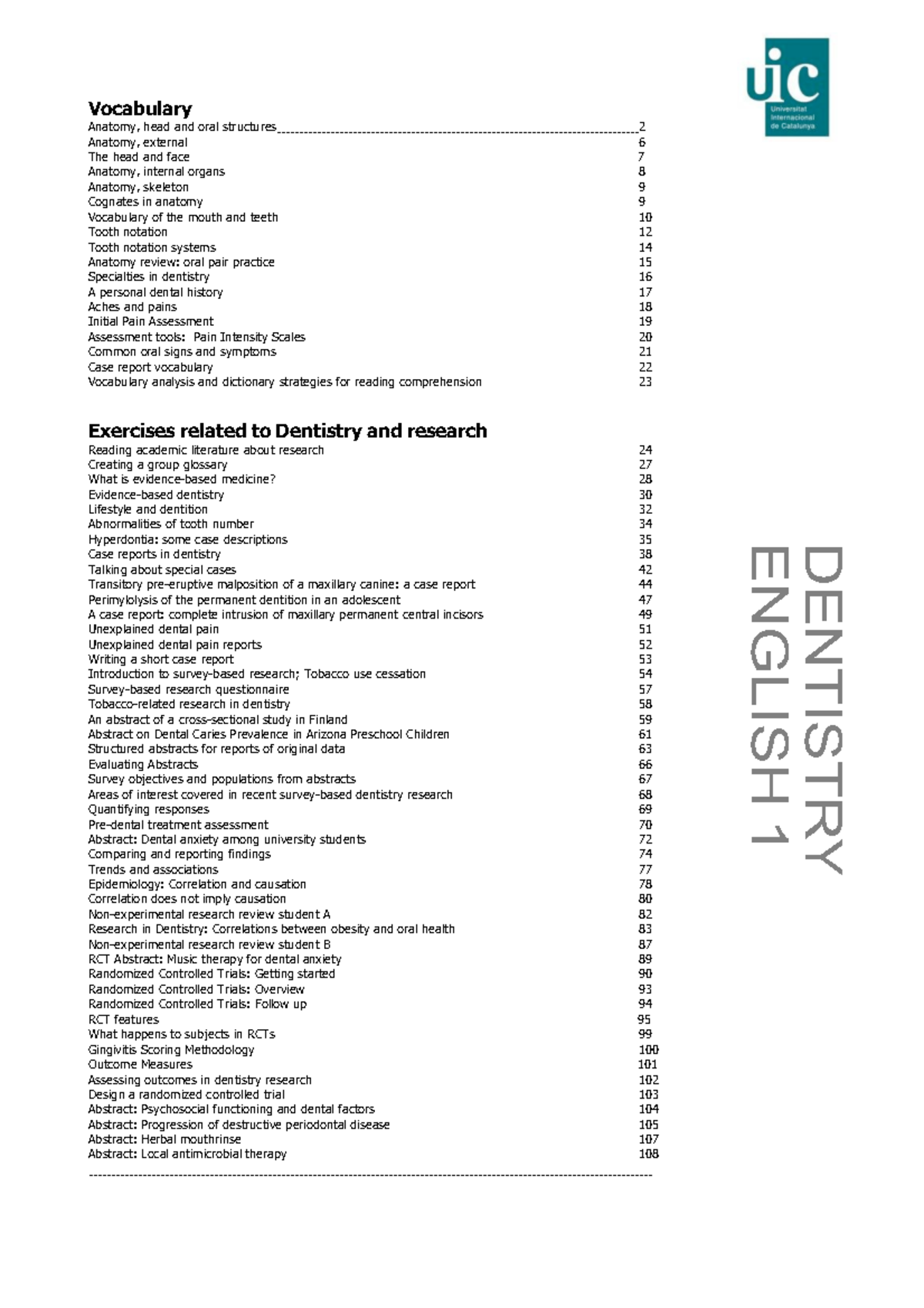 dossier D1 - Vocabulary Anatomy, head and oral structures Anatomy ...